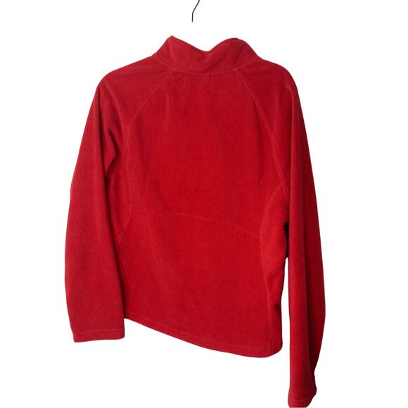 Merona Red Large Cabincore Hiking Gorp Women's Fleece Full Zip Jacket - Picture 4 of 4